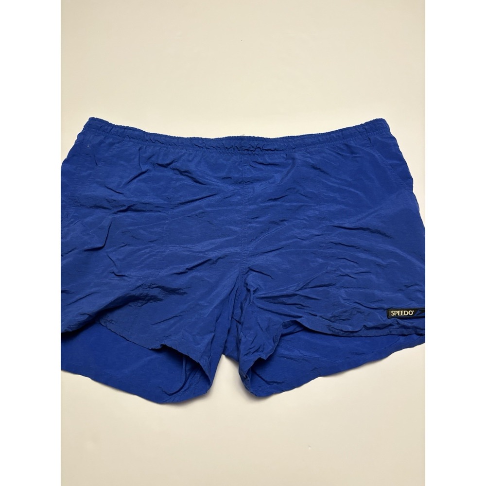 Speedo Swim Trunks Men XL Royal Blue Vintage Nylon Board Shorts 100% Nylon Lined